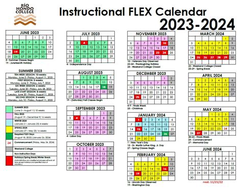 Rio Hondo Academic Calendar